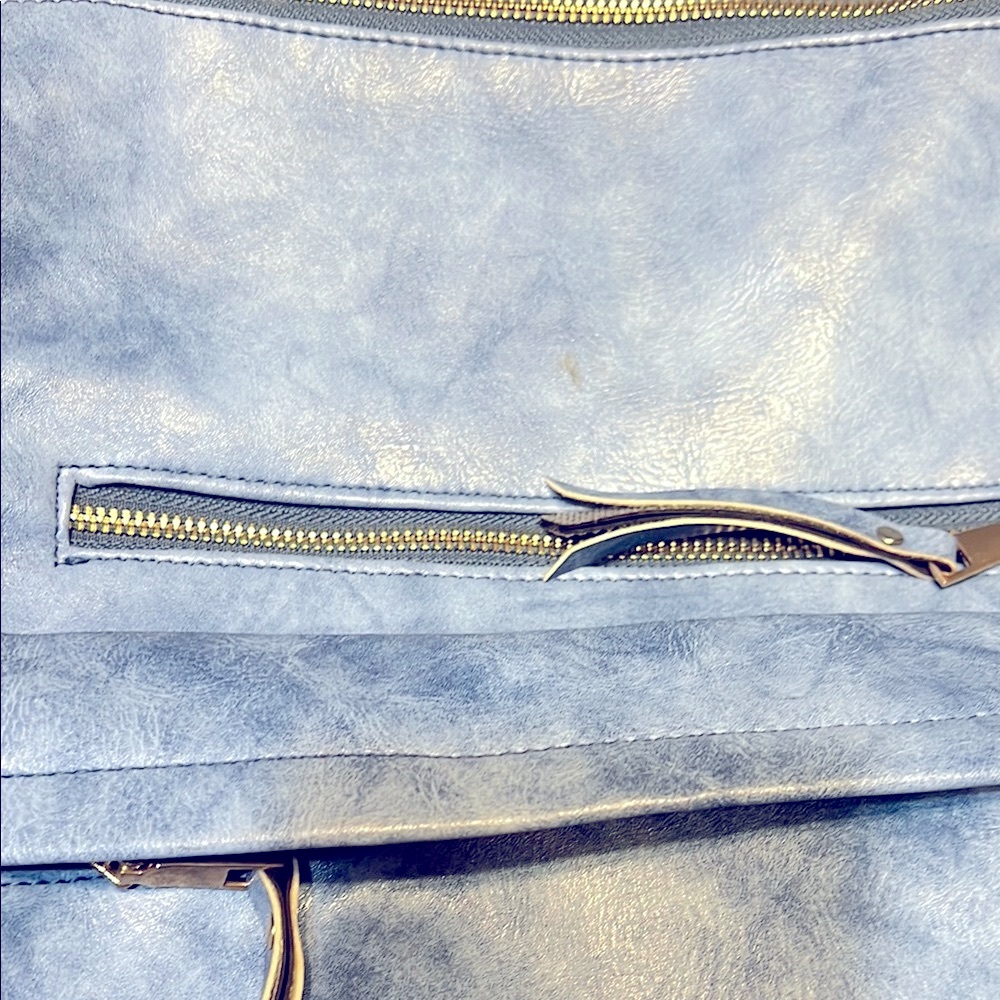 Nwot Marbled Blue Large Backpack - image 3